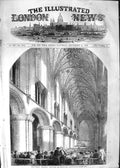 Original Old Antique Print 1852 Grand Musical Festival Hereford Cathedral 19th