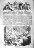Original Old Antique Print 1852 Cattle Marble Quarries Carrara Mo 19th