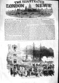 Original Old Antique Print 1852 Embarkation French President Marseilles France