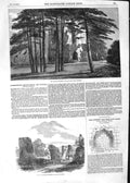 Old Antique Print 1852 Castle De Sancto Laudo Newton-Park Somerset Ruins 19th