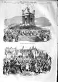 Original Old Antique Print 1852 French President Montpellier Louis Napoleon Aix