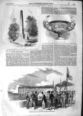 Old Antique Print 1852 Duke Wellington Phoenix Park Dublin Waterloo Vase 19th