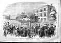 Original Old Antique Print 1852 State Funeral Procession Castanos Duke Victorian