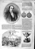 Old Antique Print 1852 Alderman Sidney Prince Albert Chapel-Of-Ease Eton 19th