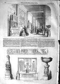 Original Old Antique Print 1852 Algerian Antiquities Louvre Archaeology 19th