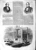 Original Old Antique Print 1852 Speakers Chair House Commons Whiteside Geach