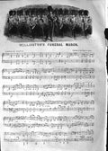 Original Old Antique Print 1852 Sheet Music Wellington'S Funeral March Bishop