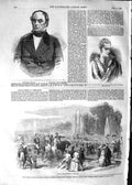 Original Old Antique Print 1852 Abd-El-Kader Versailles Vincent Dowling 19th