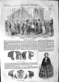 Original Old Antique Print 1852 French Senate St. Cloud Paris Fashion Bonnets