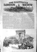 Original Old Antique Print 1852 Triumphal Entry Emperor Napoleon Paris France