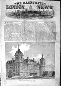 Original Old Antique Print 1852 Great Western Hotel Paddington Architecture