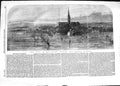 Original Old Antique Print 1852 View City Salisbury Floods England Church Trees