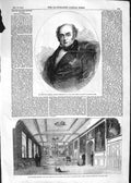 Original Old Antique Print 1852 Marshall Viscount Beresford Town-Hall Victorian