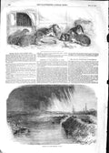 Original Old Antique Print 1852 Metropolitan Fancy Rabbit Burst Reservoir Bury