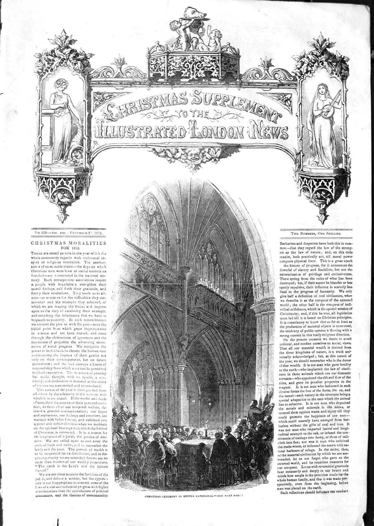 Original Old Antique Print 1852 Egyptian Hall Piccadilly Smith Mount Blanc 19th