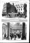 Original Old Antique Print 1853 Argyll House Earl Aberdeen Reform Club House
