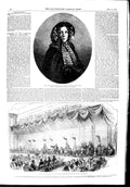 Old Antique Print 1853 Harriet Beecher Stowe Banquet Ingersoll Manchester 19th