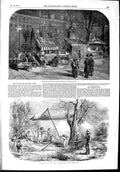Old Antique Print 1853 Italian Boulevards Paris Burmese War Bassein Creek 19th