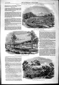 Original Old Antique Print 1853 Turon GDiggings Oakey Creek Sofala Victorian