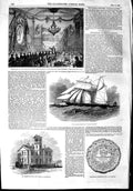 Old Antique Print 1853 Clipper Ship Marian Zagury Lord Pevensey Hospital 19th