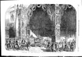 Original Old Antique Print 1853 Imperial Procession Notre Dame Wedding France
