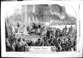 Original Old Antique Print 1853 Scene Marriage Ceremony Notre Dame Altar France