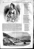 Old Antique Print 1853 Empress French Bridal Costume Valparaiso Railway 19th