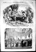 Original Old Antique Print 1853 Amateur Concert Newcastle-Upon-Tyne In Victorian