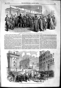 Original Old Antique Print 1853 Lord Lieutenant Ireland Dublin Grafton-Street