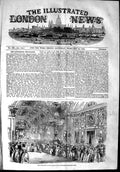 Original Old Antique Print 1853 Grand State Ball Palace Luxembourg Architecture