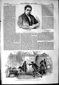 Old Antique Print 1853 Bartley Princess Theatre Edward Lytton Haymarket 19th