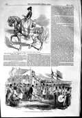 Old Antique Print 1853 Countess Teba Marquis Londonderry Railway Seaham 19th