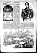 Original Old Antique Print 1853 General Carrera Guatemala Queen Spain H 19th