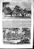 Original Old Antique Print 1853 Victoria GDigging Gaol Bishop Perry Au Victorian