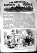 Original Old Antique Print 1853 Saint David'S Day Scene George Thomas Victorian