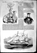 Old Antique Print 1853 Lowe Captain Patey Aberdeen Clipper Ship Cairngorm 19th