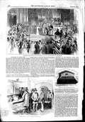 Original Old Antique Print 1853 Marriage Cathedral Notre Dame Paris GPhillip
