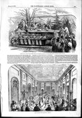 Old Antique Print 1853 Poplar Tree M'Glashen Chiswick Town-Hall Liverpool 19th