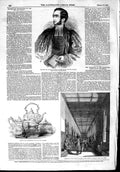 Original Old Antique Print 1853 Rev. Cumming Scotch National Church House 19th
