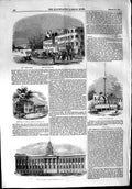 Old Antique Print 1853 Washington Pierce Concord Medical College Calcutta 19th