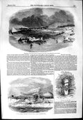 Original Old Antique Print 1853 Barque Fowell Buxton Capin Assu Ship Brazil