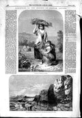 Old Antique Print 1853 Devonshire Coast Lynmouth Ship Wreck Family Farm 19th