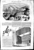 Original Old Antique Print 1853 Granada Darro Drury Theatre Air-Walke Victorian