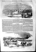 Original Old Antique Print 1853 Burmese War Elephant Moulmein Prome Pegu Siers