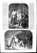 Original Old Antique Print 1853 Dirk Hatteraick Cave Weigall Fine Art Kearney