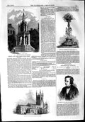 Old Antique Print 1853 Leighton Buzzard Church Angell-Town Charles Duffy 19th