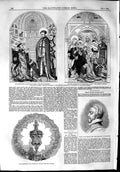 Original Old Antique Print 1853 Thomas Lucy Plate Jeremie Duke Bedford Missal
