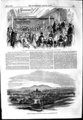 Old Antique Print 1853 View Worcester British Foreign School John Russell 19th