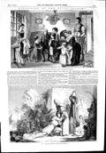 Old Antique Print 1853 Armitage Art City Refuge Dr. Watts Children Family 19th