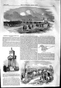Old Antique Print 1853 Landing-Pier Margate Samuelson Digging Robert Peel 19th